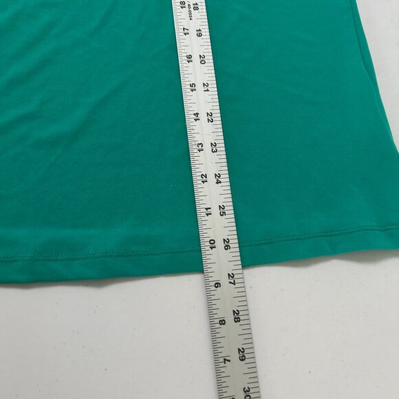Susan Graver Essentials Liquid Knit Top Size 2X Green Short Sleeve A213552 - Picture 11 of 11